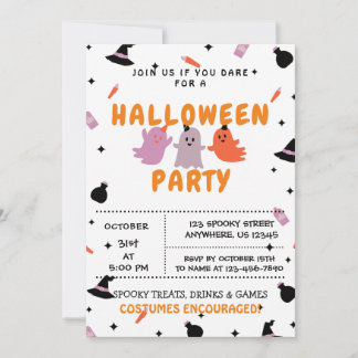 Trick or Treat, Halloween Party Invitation