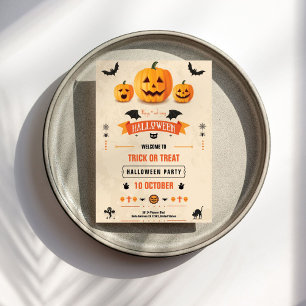 Trick or Treat Halloween Party Invitation