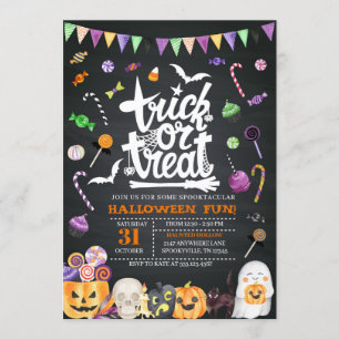 Trick or Treat Halloween Party Invitation