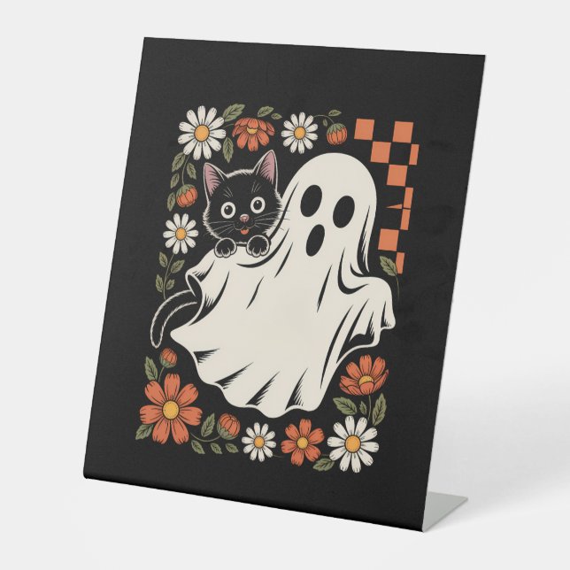 Trick or Treat Halloween Pedestal Sign (Front)