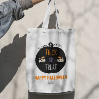 Trick or Treat Halloween personalizable Tote Bag
