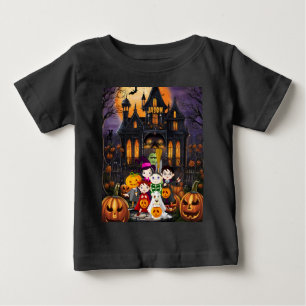 Trick or Treat Halloween Personalize Name Baby T-Shirt