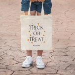Trick or Treat Halloween Personalized Tote Bag<br><div class="desc">Visit berryberrysweet.com for stylish personalized gifts and stationery.</div>