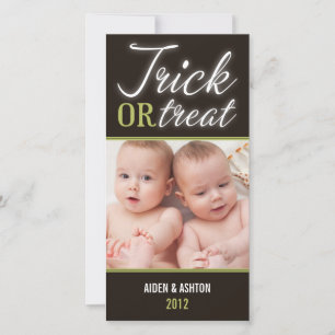 TRICK OR TREAT   HALLOWEEN PHOTO CARD