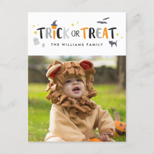Trick or Treat Halloween Photo Card