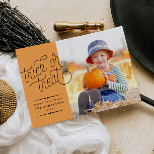 Trick or Treat Halloween Photo Card