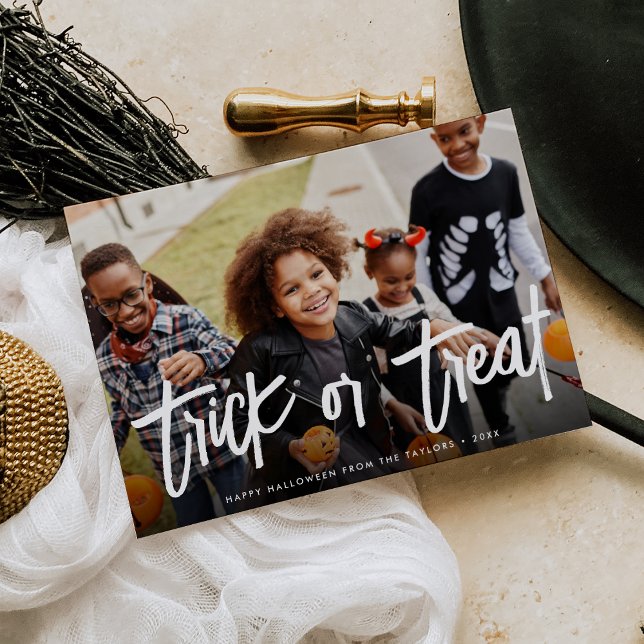 Trick or Treat Halloween Photo Card (Creator Uploaded)