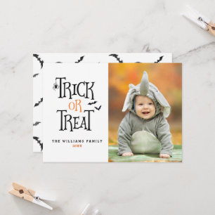 Trick or Treat Halloween Photo Cards