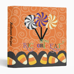 Trick or Treat Halloween Photos or Recipes Binder