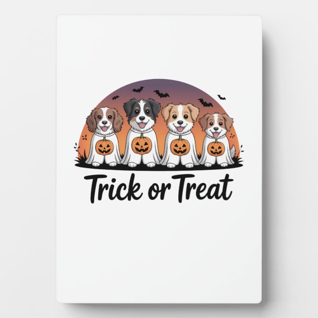 Trick or Treat Halloween Plaque (Front)