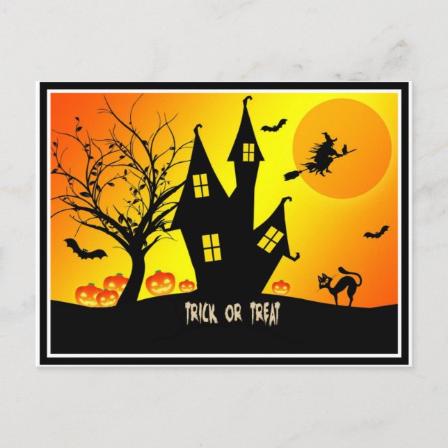 Trick or Treat, Halloween Postcard (Front)