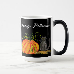 Trick or Treat Halloween Pumpkin Cat Cute Magic Mug