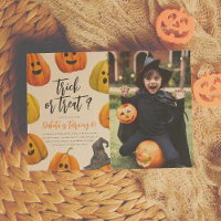 Trick or Treat Halloween Pumpkin Photo Birthday