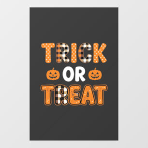 Trick or Treat Halloween Pumpkin Vector Design_1 Window Cling