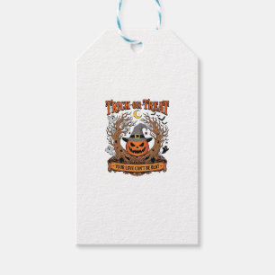 Trick Or Treat Halloween Pumpkin Witch Hat Spooky Gift Tags