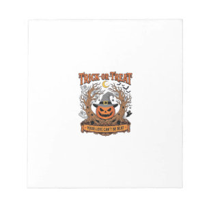 Trick Or Treat Halloween Pumpkin Witch Hat Spooky  Notepad