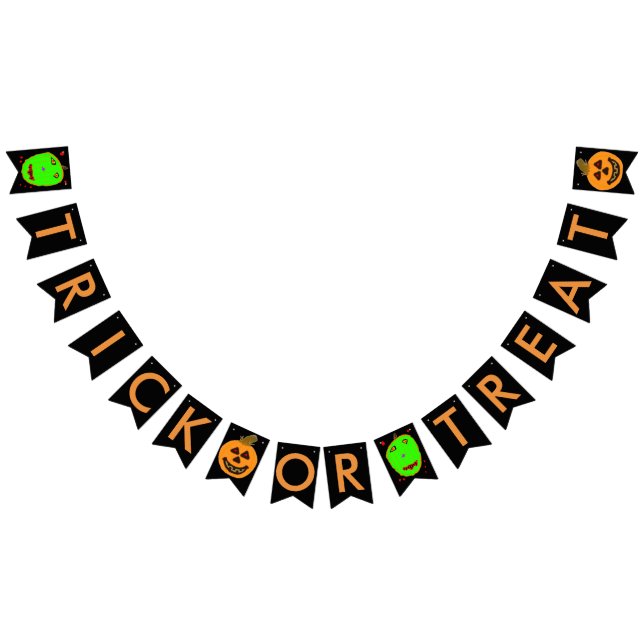 Trick or Treat Halloween Pumpkins Bunting Banner (All)