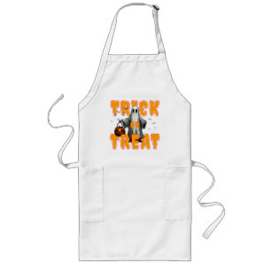 trick or treat halloween scary ghost pumpkin long apron