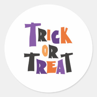 Trick or treat Halloween scary night Classic Round Sticker