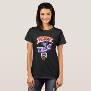 Trick or Treat Halloween Skull Design T-Shirt