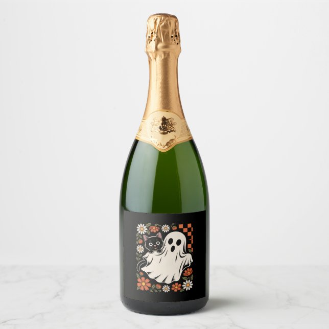 Trick or Treat Halloween Sparkling Wine Label (Front)