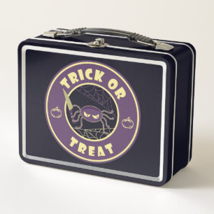 Trick or treat halloween spider Starbucks style Metal Lunch Box