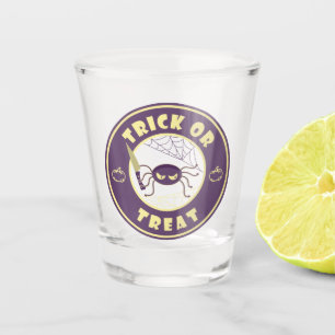 Trick or treat halloween spider Starbucks style Shot Glass
