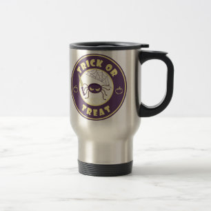 Trick or treat halloween spider Starbucks style Travel Mug