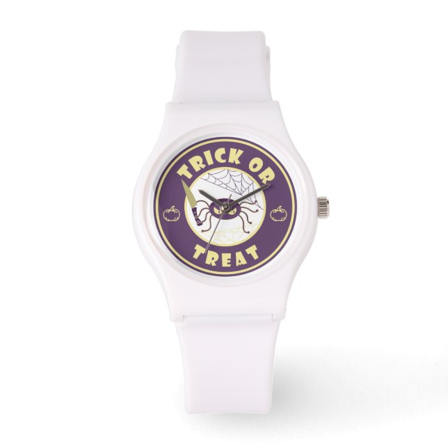 Trick or treat halloween spider Starbucks style Watch (Front)