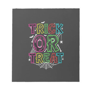 Trick or Treat Halloween Spider Web Design_1 Notepad