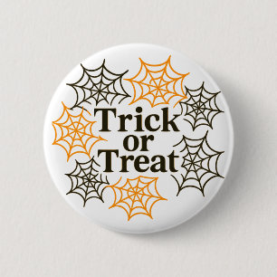 Trick Or Treat Halloween Spiderweb Spooky Party 2 Inch Round Button