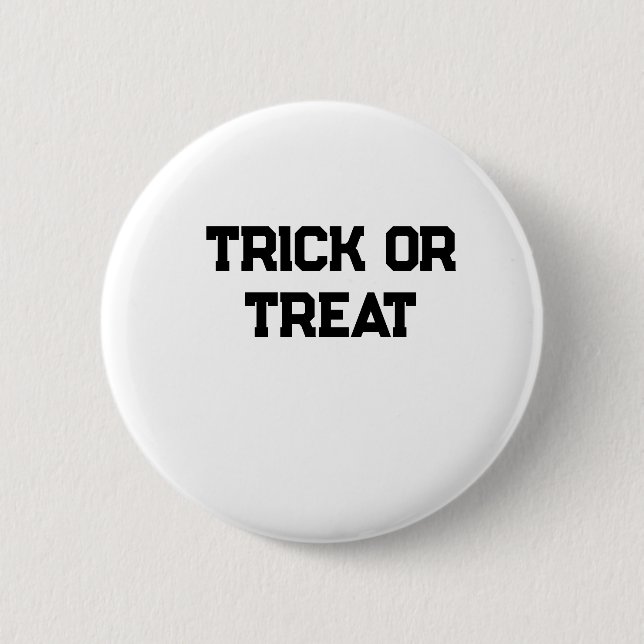 Trick or. Treat Halloween spooky black simple mini 2 Inch Round Button (Front)