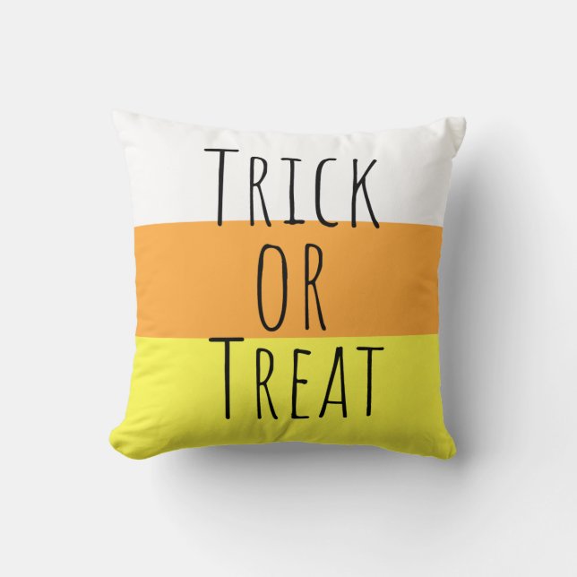Trick Or Treat Halloween Throw Pillow (Front)