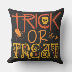 Trick or Treat Halloween throw pillows
