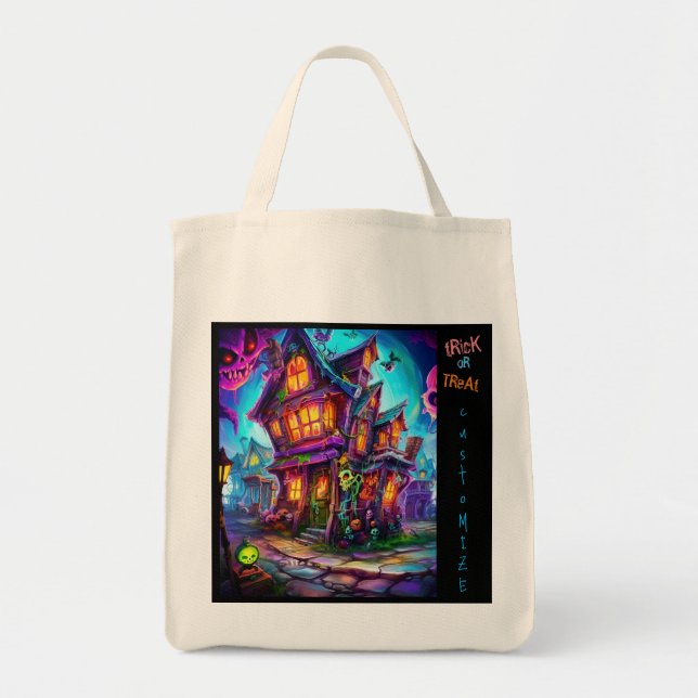 Trick or Treat Halloween Town Customized Tote (Front)