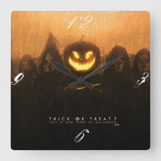 Trick or treat halloween wall clock