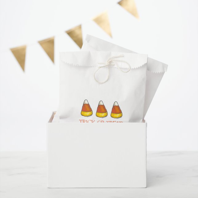 Trick or Treat Happy Halloween Candy Corn Candies Favour Bag (Party)