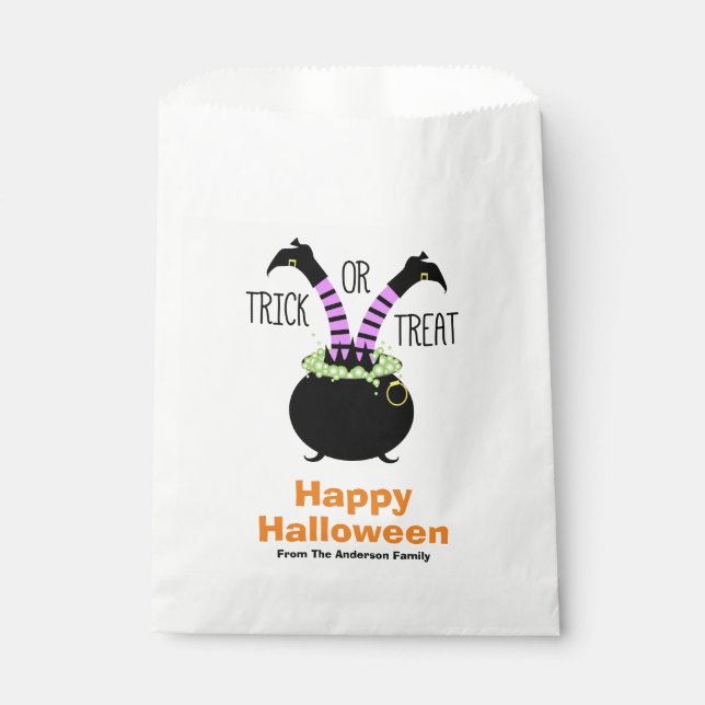 Trick or Treat Happy Halloween Favour Bag (Front)