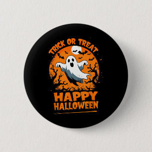 Trick Or Treat Happy Halloween Ghost Costume Fun 2 Inch Round Button