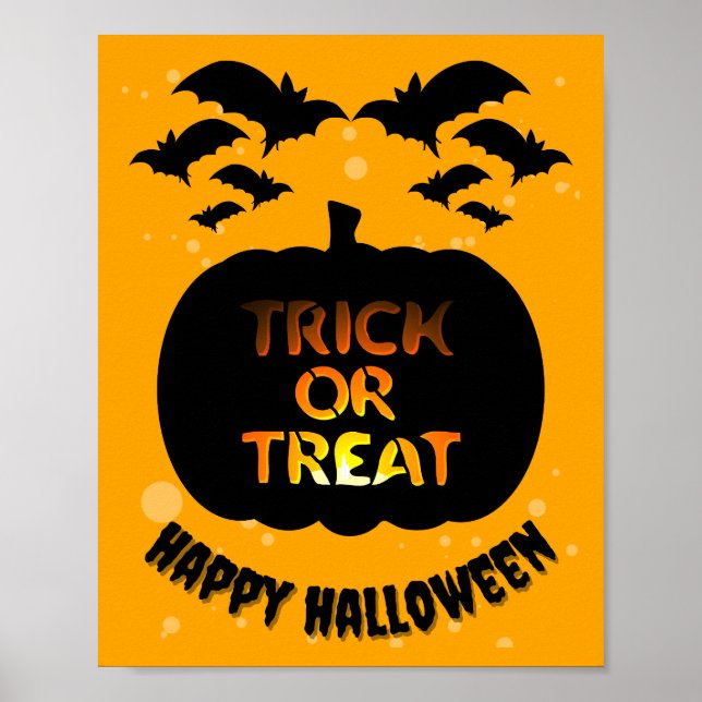 Trick or Treat Happy Halloween Poster (Front)