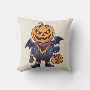 Trick or Treat   Happy Halloween Throw Pillow