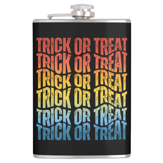 TRICK OR TREAT HIP FLASK (Front)