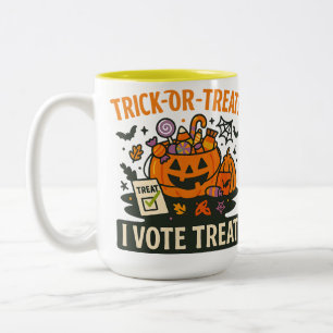 Trick-or-Treat? I Vote Treat   Halloween  Two-Tone Coffee Mug