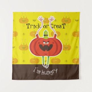 Trick or treat i'm hungry tapestry