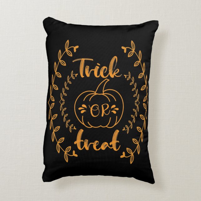 Trick or treat in plants frame  accent pillow (Back(Vertical))