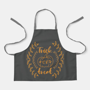 Trick or treat in plants frame apron
