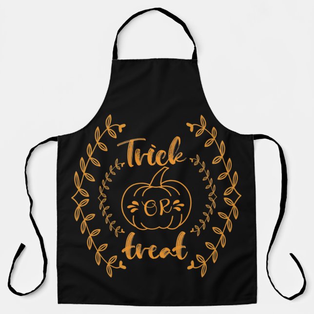 Trick or treat in plants frame  apron (Front)