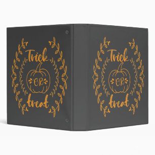 Trick or treat in plants frame  binder