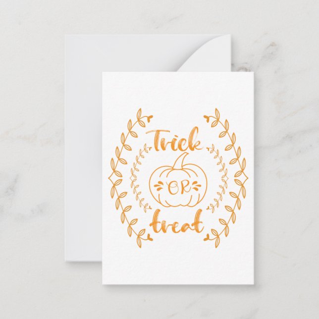 Trick or treat in plants frame  card (Front)