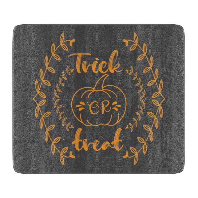 Trick or treat in plants frame  cutting board (Front)